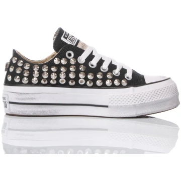 Converse All Star Platform Nero Classiche Borchie 