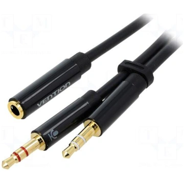 Cable | Jack 3.5mm 3pin plug x2,Jack 3.5mm 4pin so