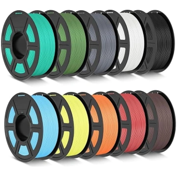 TECBEARS matēta PLA filamenta komplekts 10 kg, ātr