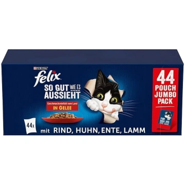 FELIX Tikpat labs, kā izskatās, kaķu barība želejā