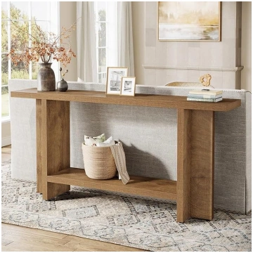 Tribesigns 150 cm Console Table, Narrow Sofa Table