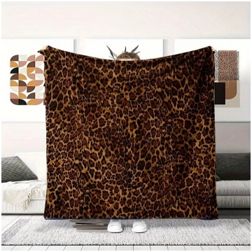 Ultra-Mīksta Leoparda Raksta Flaneļa Plediņš, 70*1