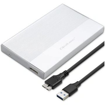 Qoltec M.2 SATA SSD microUSB 3.0 Silver ( 59018785