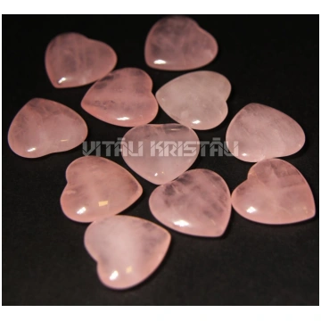Rozā kvarcs sirds figūriņa 2 x 2 x 0.5 cm 1 gb