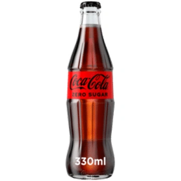Gāzēts dzēriens COCA-COLA Zero stikls 0,33L D