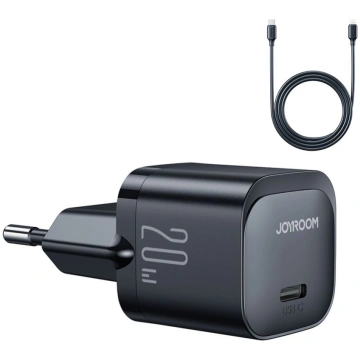 Adapteris Joyroom USB C 20W PD mini charger with U