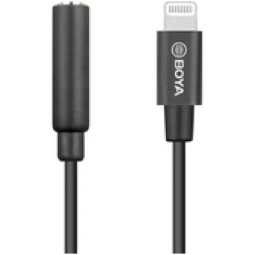 Boya 3.5mm female trs to male lightning adapter ca