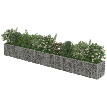 vidaXL gabions, augstā puķu kaste, cinkots tērauds