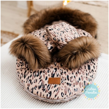 Ratu cimdi-mufta FLOOFORBABY GLOVES EGG - Leopard