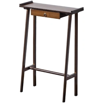 Narrow Console Table with Wooden Drawers, Side Tab