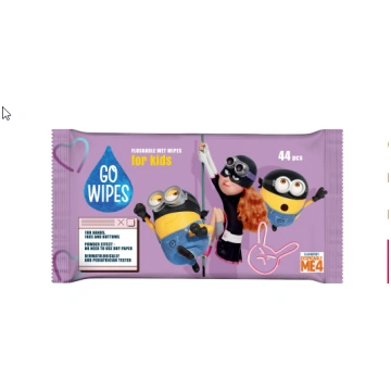 GOWIPES Bērnu mitrās salvetes, Minions (24x44gb) 4