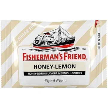 Fishermans Friend bezcukura medus un citrona pasti