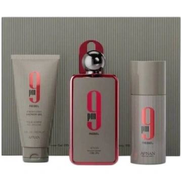 Afnan 9 pm Rebel Dárková sada EDP 100 ml, sprchový