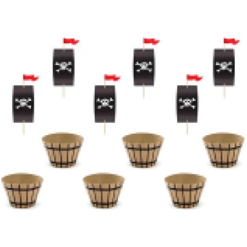 Cupcake komplekts Pirātu ballīte (1 gab. / 6 gab.)