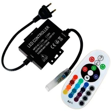 LED kontrolieris ar pulti RGB 5050 augstsprieguma 