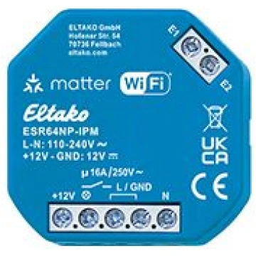 Impulse switch relay with IP Matter via Wi-Fi, opt