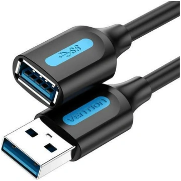 Vention kabeļa pagarinātājs CBHBF 1m melns, USB 3.