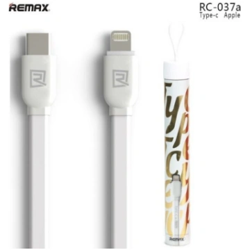 Remax Plakans & Mīksts Type-C-Lightning 1m, Balts