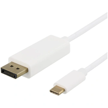 Deltaco DisplayPort kabelis 2 m USB Type-C Balts D