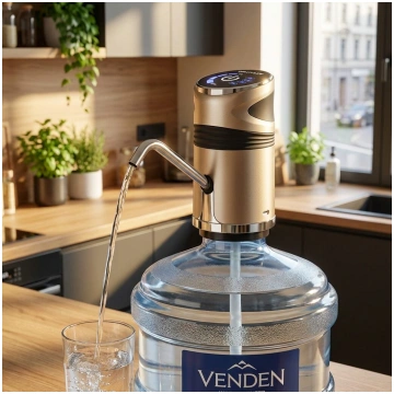 Ūdens pumpis Venden pudelēm, uzlādējams, zeltītā k