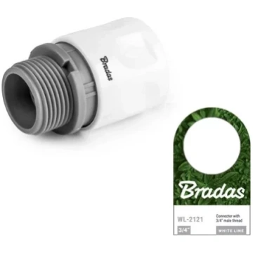 Konektors WHITE LINE 3/4" M BRADAS