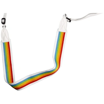 Polaroid Camera Strap Flat Rainbow White