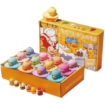 Duschball,12 Stück mit süßen Enten | Kinder Duschb