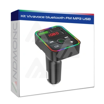 Kit Vivavoce bluetooth FM MP3 USB per Auto smartph