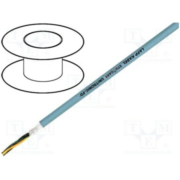 Wire: data transmission; 3x0.25mm2; PVC; grey; str
