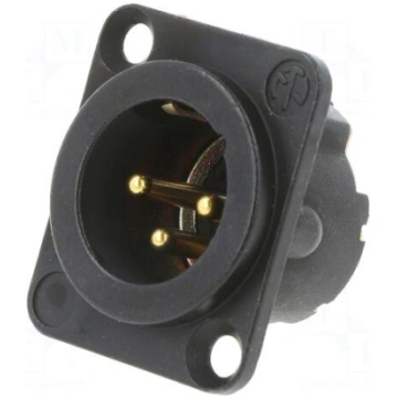 Connector: XLR | socket | male | PIN: 3 | straight
