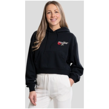 CONVERSE THORNED ROSE CROPPED HOODIE