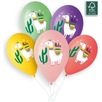 30 cm lateksa balons "Hola, Lama!" - 1 gb. Gemar 9