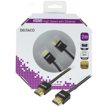 Kabelis DELTACO HDMI-HDMI 2.0m juodas / HDMI-1092-