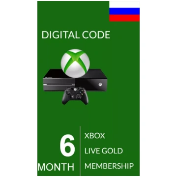RUS Xbox Live Gold 6 Mēnešu Abonements Microsoft