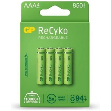 Akumulators GP ReCyko+ AAA R03 850mAh NiMH 1.2V, 4