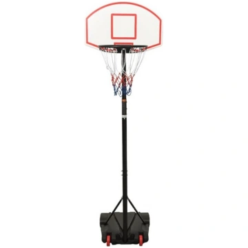 vidaXL basketbola vairogs, balts, 216-250 cm, poli
