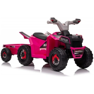 XMX630T Pink Battery Quad Bike With Trailer LEAN C