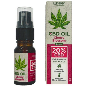 CBD sprejs 20% ķiršu, pilna spektra, 10ml, Euphori