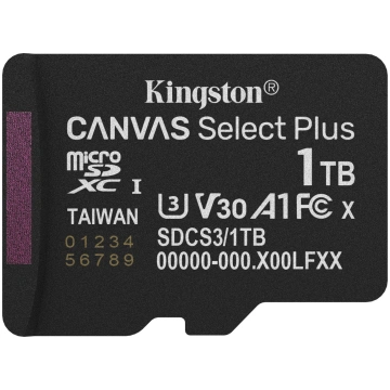 Kingston Canvas Select Plus 1TB microSDXC A1 U3 V3