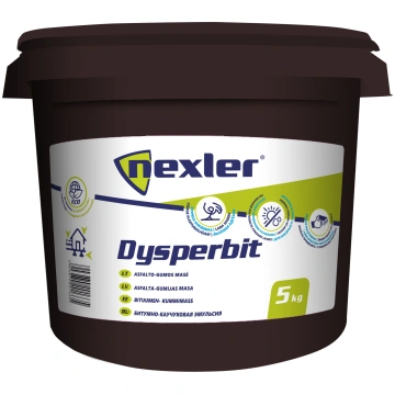 Bitumena mastika Nexler Dysperbit, 5 kg, melna krā