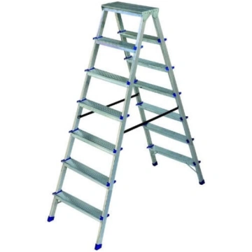 Divpusējas alumīnija kāpnes 1.51m/max3.5m, 2x7 pak