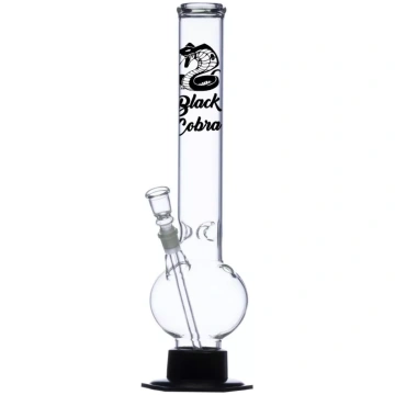 Stikla ūdenspīpe "Melnais Kobras burbulis" 38 cm -
