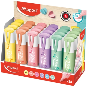 Teksta marķieru MAPED Pastel Flex displejs 24 gab
