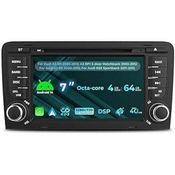Android 14 Auto radio Audi A3 2003-2012 & S3 8P 20