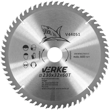 Zāģa ripa kokam 230x32x60z; V44051 VERKE | V44051 