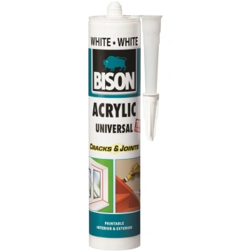 Hermētiķis akrila BISON Acrylic universāls balts 3