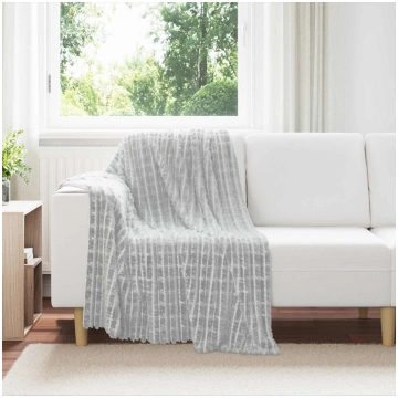 Pleds pelēka 150 x 130 cm flīss