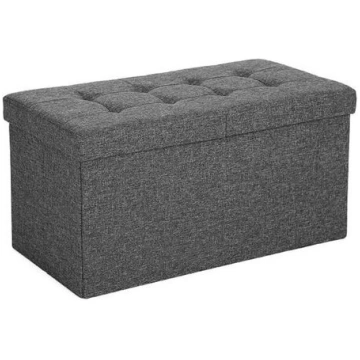 Sols ar šarnīra pārsegu SONGMICS, 76 cm, tumši pel