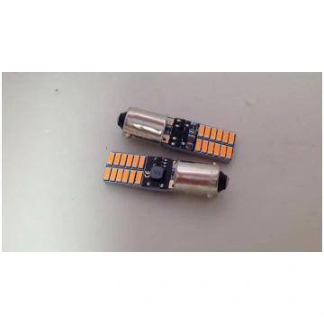 COPPIA BA9S BAX9S ARANCIO LED 24 SMD 4014 SUPER CA