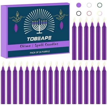 Tobeape Spell Chime Sveču komplekts ar 24 violetām